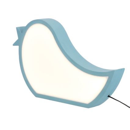 BIRD LED bērnu galda lampa, 12W, 230V, zila