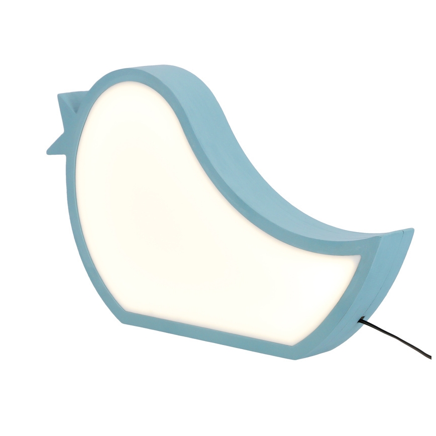 BIRD LED bērnu galda lampa, 12W, 230V, zila