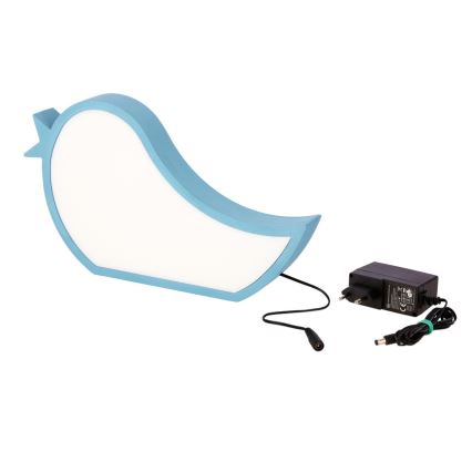 BIRD LED bērnu galda lampa, 12W, 230V, zila