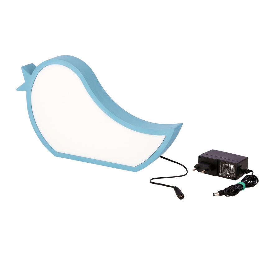 BIRD LED bērnu galda lampa, 12W, 230V, zila