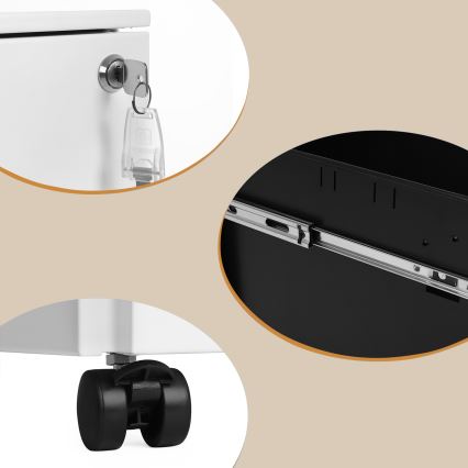 Biroja konteiners SECURIO balts