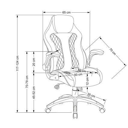 Biroja krēsls HAME melns/pelēks