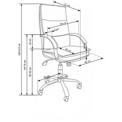 Biroja krēsls LOMI melns