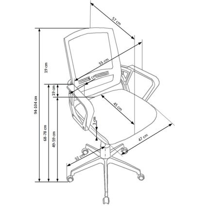 Biroja krēsls RIMAQ, balts