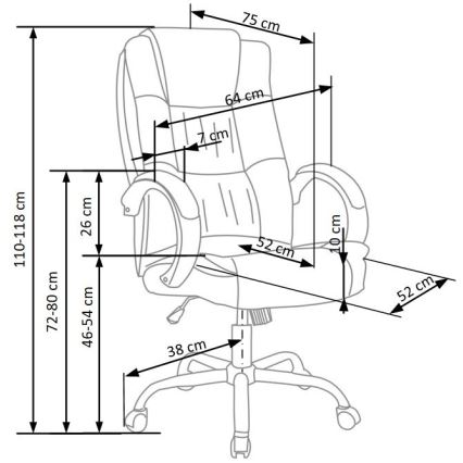 Biroja krēsls SELO brūns