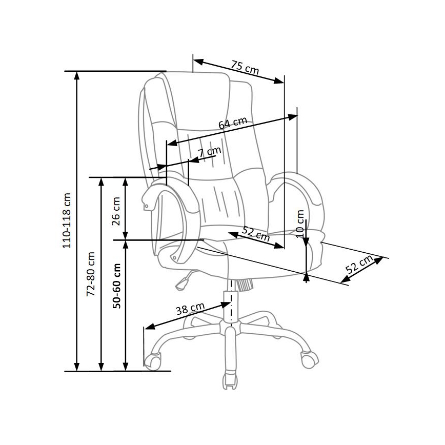 Biroja krēsls SELO tumši pelēks