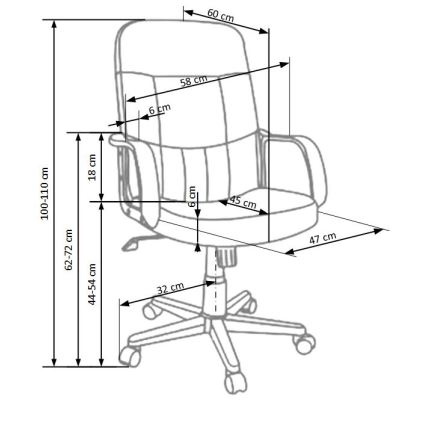 Biroja krēsls ZIRUQ, brūns