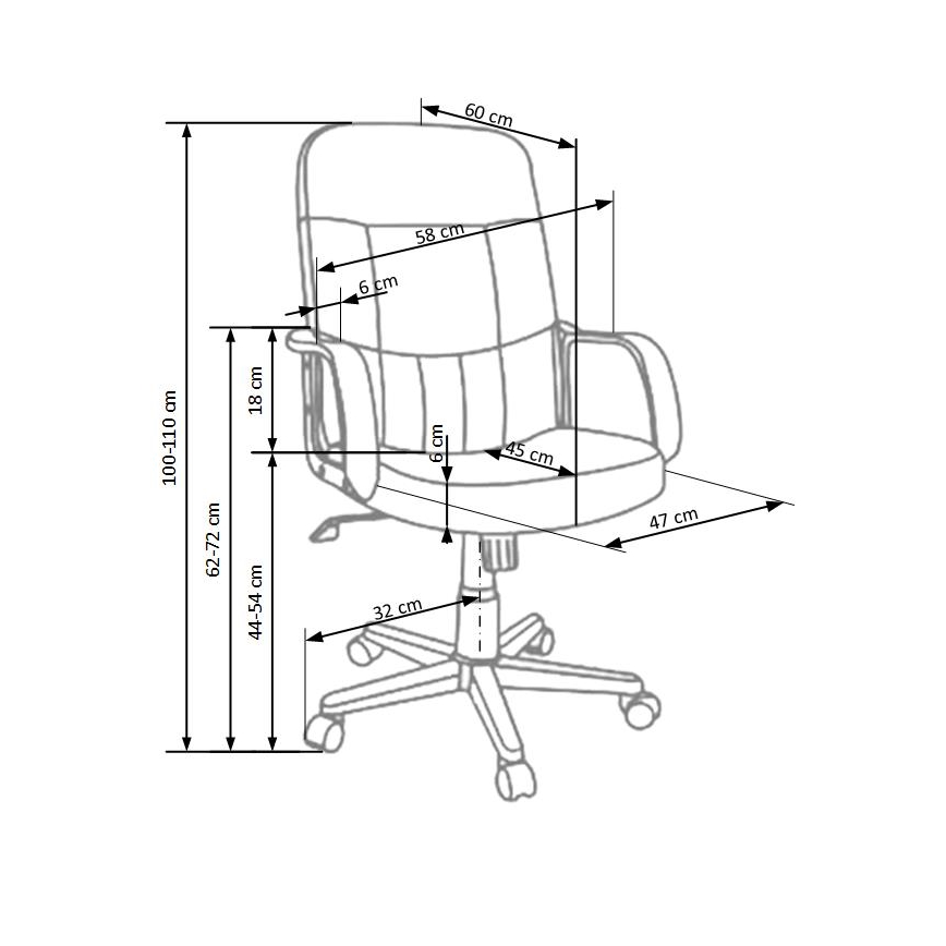 Biroja krēsls ZIRUQ melns