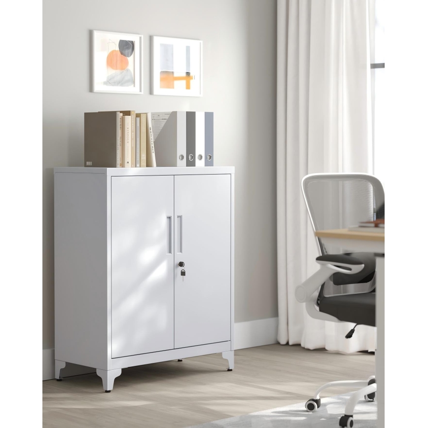 Biroja skapis KAZE 80x40 cm balts