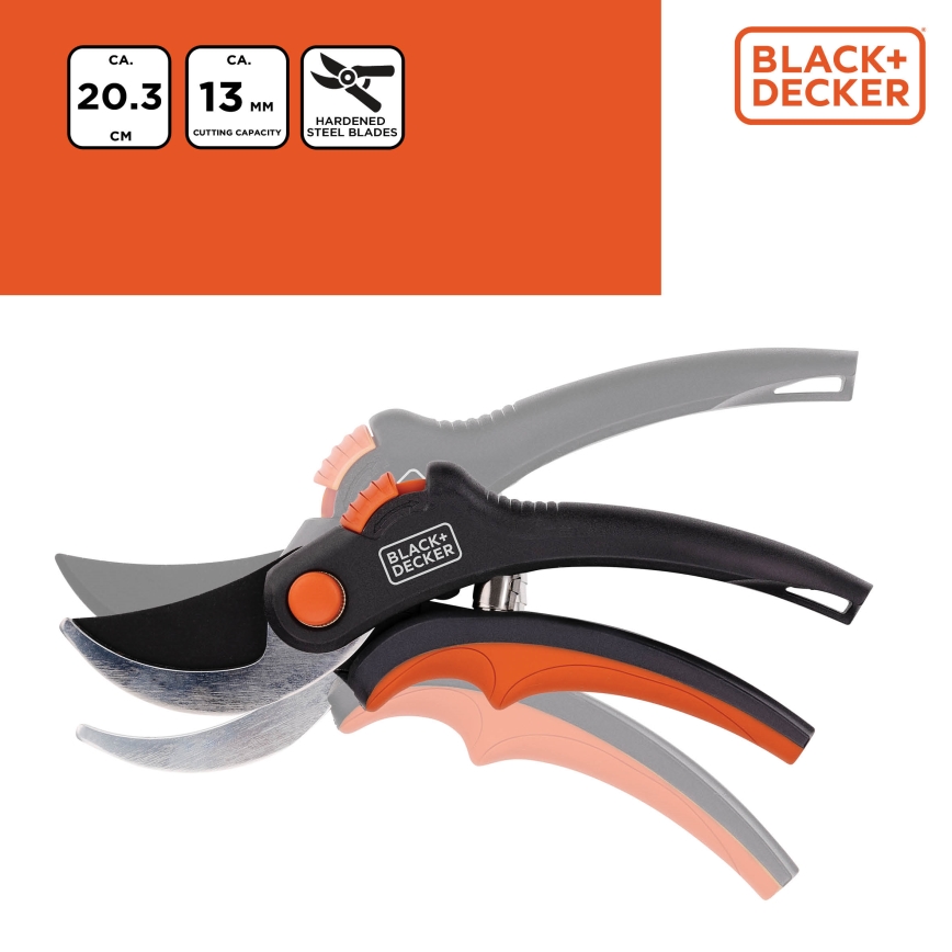BLACK+DECKER - Dārza šķēres 200 mm