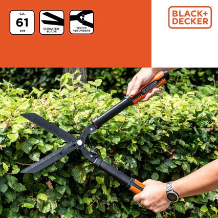 BLACK+DECKER - Dzīvžoga šķēres 610 mm