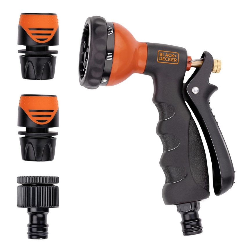 BLACK+DECKER - Laistīšanas pistole ar 3 savienotāji