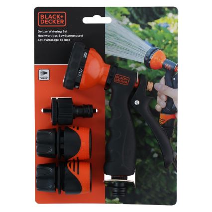 BLACK+DECKER - Laistīšanas pistole ar 3 savienotāji