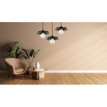 Bohemia-Design - Karājoša lustra ar kabeli 1xE27/60W/230V, melna