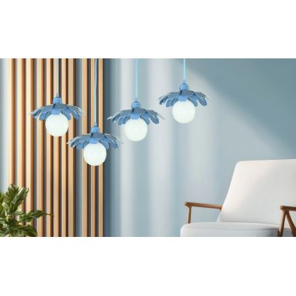 Bohemia-Design - Karājošs lukturis ar vadu 1xE27/60W/230V zils