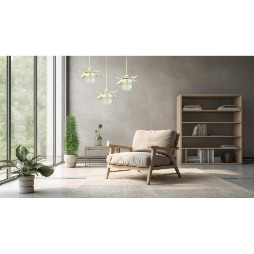 Bohemia-Design - Krēmkrāsaina lustra uz vada 1xE27/60W/230V