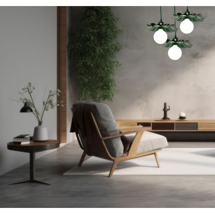 Bohemia-Design - Lustra uz vada 1xE27/60W/230V zaļa