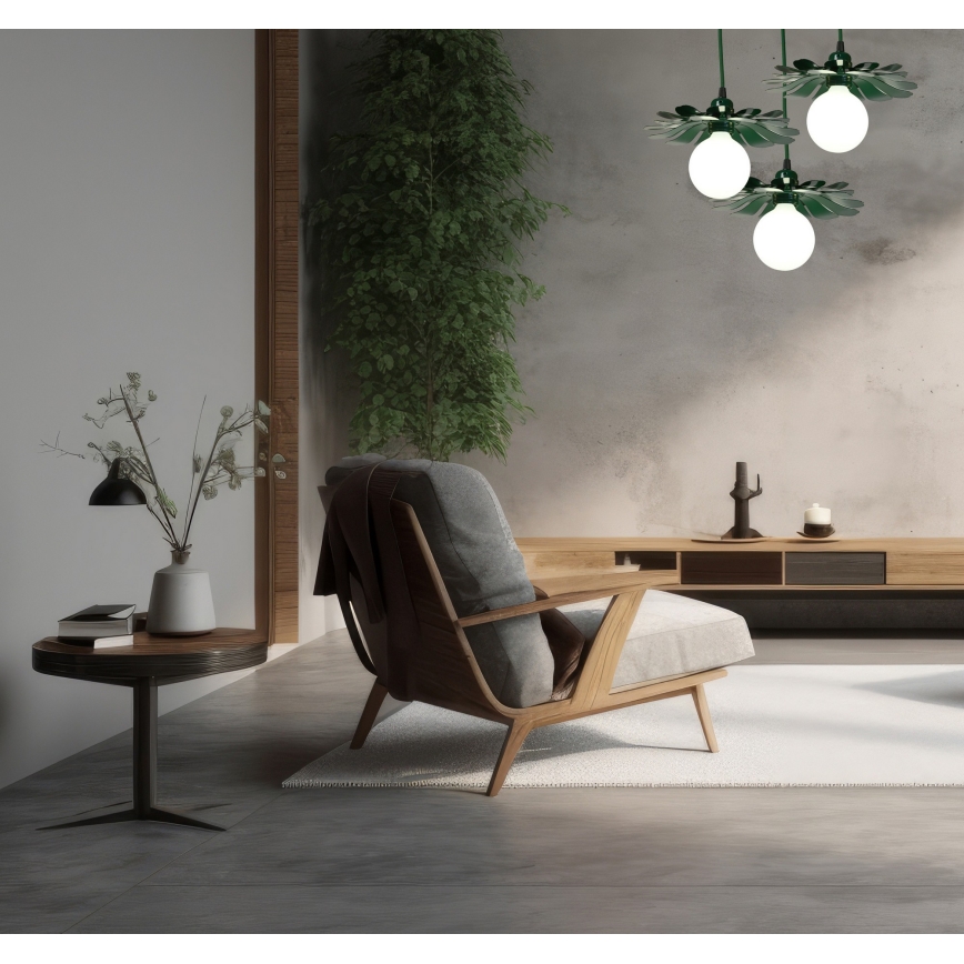 Bohemia-Design - Lustra uz vada 1xE27/60W/230V zaļa