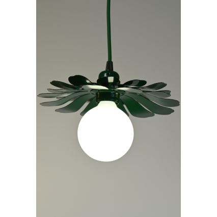 Bohemia-Design - Lustra uz vada 1xE27/60W/230V zaļa