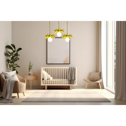 Bohemia-Design - Pakaramā lampa ar kabeli 1xE27/60W/230V dzeltena
