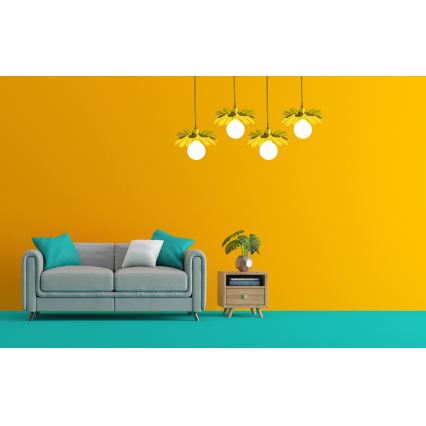 Bohemia-Design - Pakaramā lampa ar kabeli 1xE27/60W/230V dzeltena