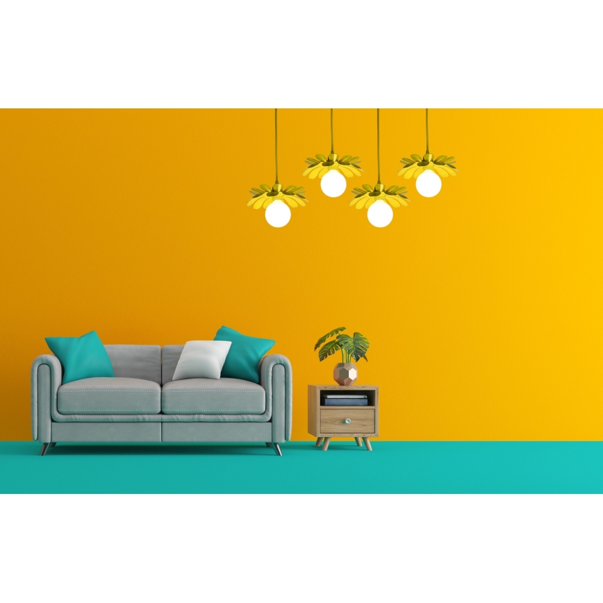 Bohemia-Design - Pakaramā lampa ar kabeli 1xE27/60W/230V dzeltena