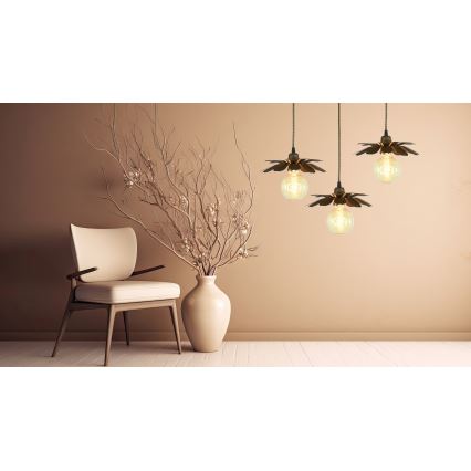 Bohemia-Design - Pakaramā lampa uz vada 1xE27/60W/230V bronzas krāsā