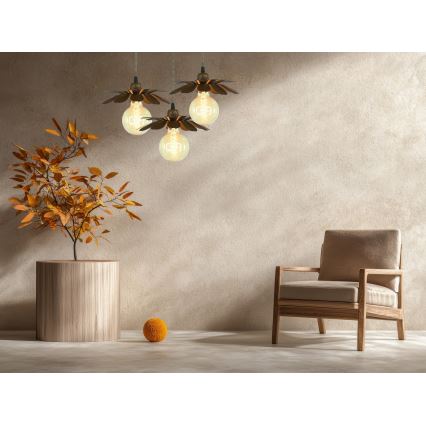 Bohemia-Design - Pakaramā lampa uz vada 1xE27/60W/230V bronzas krāsā