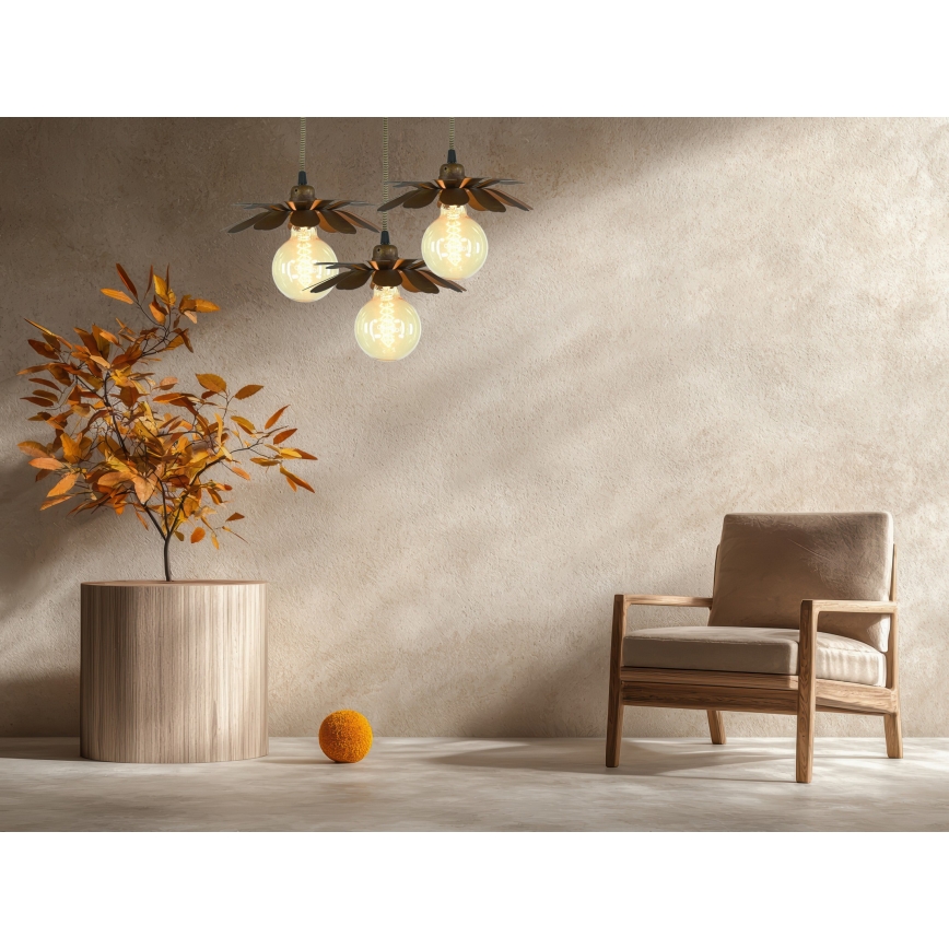 Bohemia-Design - Pakaramā lampa uz vada 1xE27/60W/230V bronzas krāsā