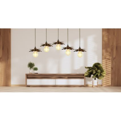 Bohemia-Design - Pakaramā lampa uz vada 1xE27/60W/230V bronzas krāsā
