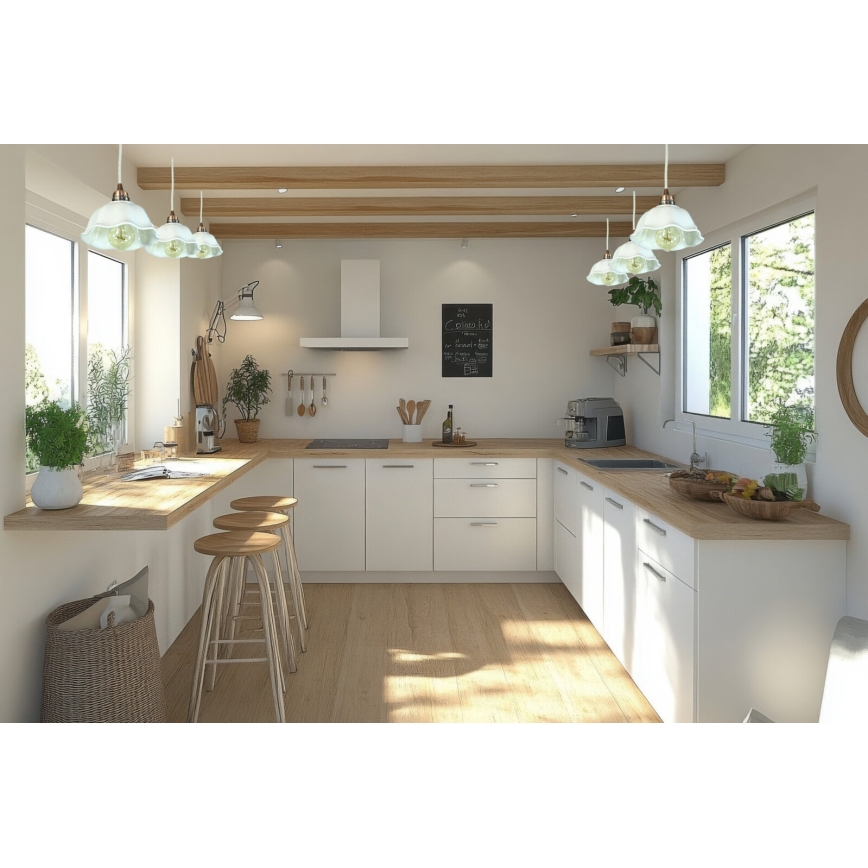 Bohemia-Design - Porcelāna lustra uz vada 1xE27/60W/230V