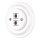 Bohemia-Design - Porcelāna retro Ethernet rozete ar rāmi 2x CAT.5E balta