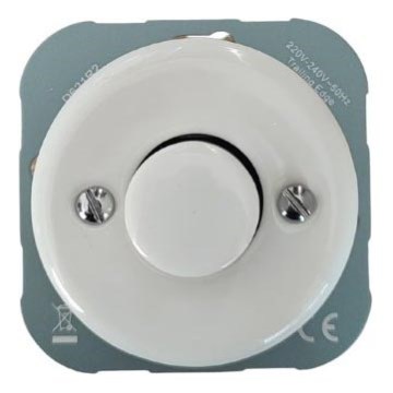 Bohemia-Design - Porcelāna retro gaismas regulators bez rāmja 250V/10A balts