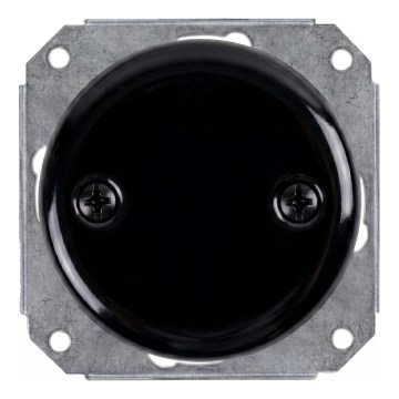 Bohemia-Design - Retro stila porcelāna elektroinstalācijas vāciņš, melns