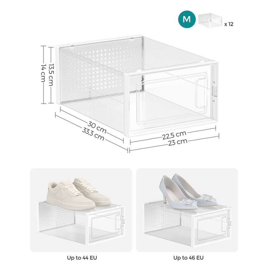 BOXIFY modulārais plaukts ar nodalījumiem, balts