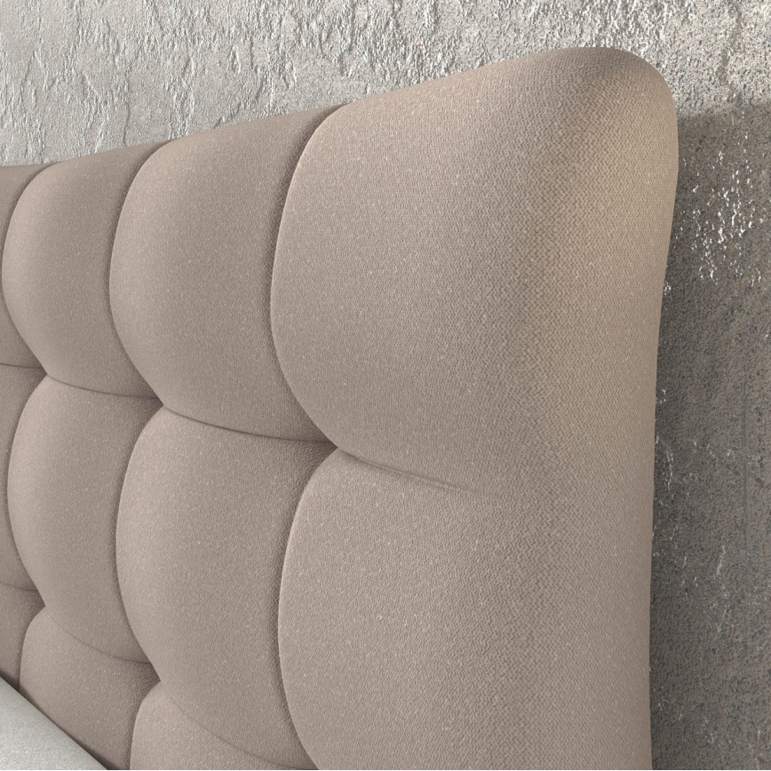 Boxspring gulta ar matraciem un virsmatraci SOFIA 180x200 cm bēša