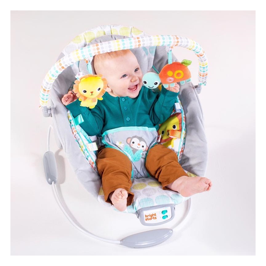 Bright Starts - Bērnu kustīgs atpūtas krēsls ar melodiju WHIMSICAL WILD