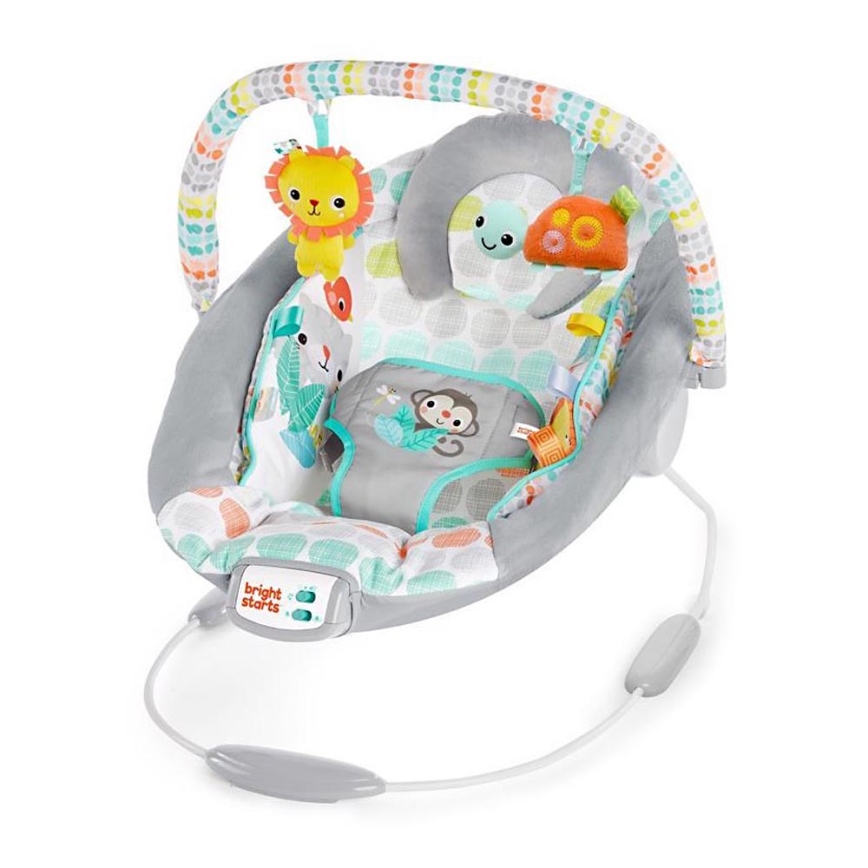 Bright Starts - Bērnu kustīgs guļamkrēsls ar mūziku WHIMSICAL WILD 3xLR14
