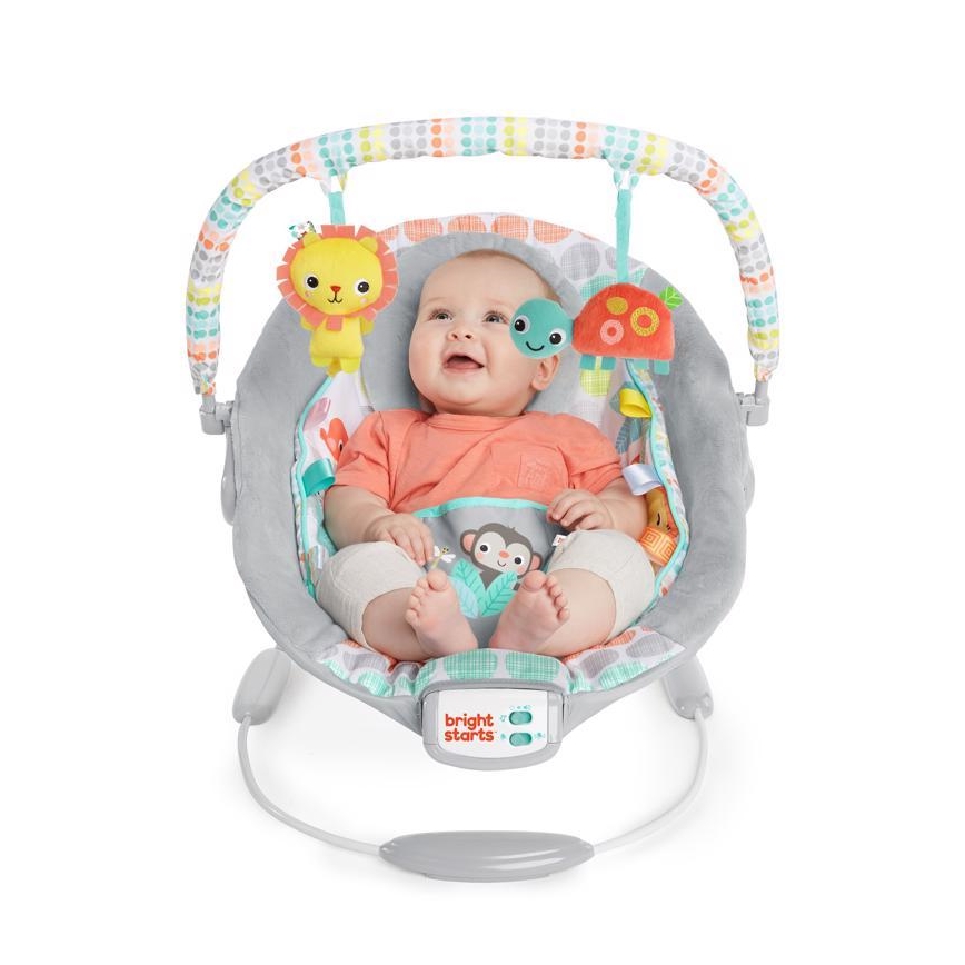 Bright Starts - Bērnu kustīgs guļamkrēsls ar mūziku WHIMSICAL WILD 3xLR14