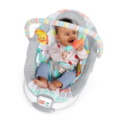 Bright Starts - Bērnu kustīgs guļamkrēsls ar mūziku WHIMSICAL WILD 3xLR14