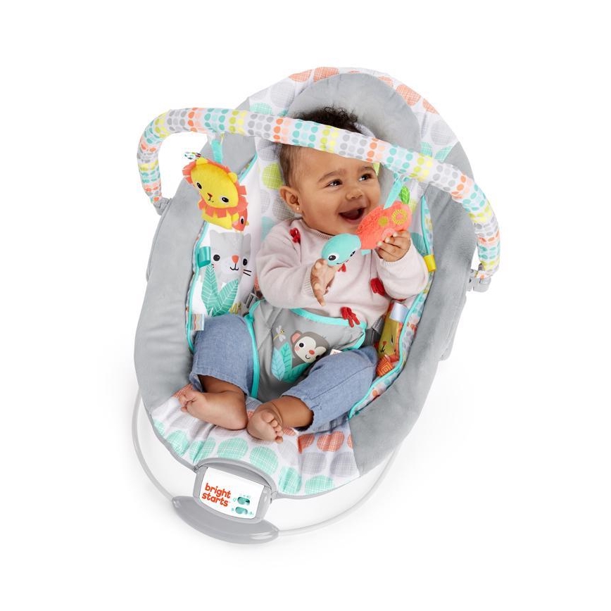 Bright Starts - Bērnu kustīgs guļamkrēsls ar mūziku WHIMSICAL WILD 3xLR14