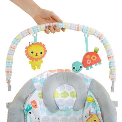 Bright Starts - Bērnu kustīgs guļamkrēsls ar mūziku WHIMSICAL WILD 3xLR14