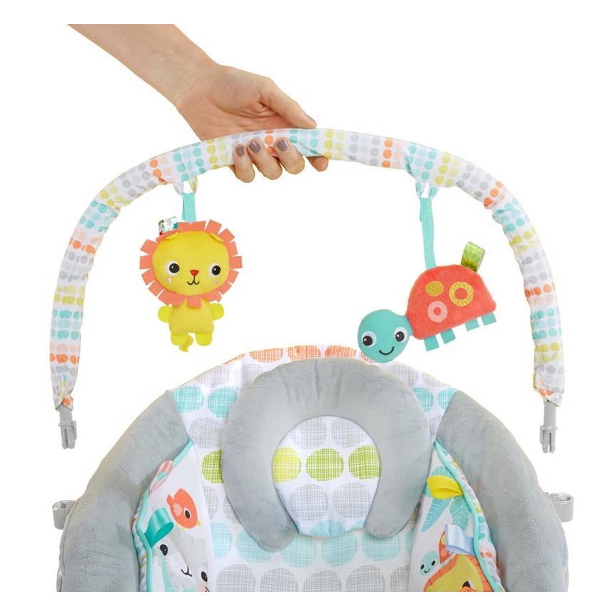 Bright Starts - Bērnu kustīgs guļamkrēsls ar mūziku WHIMSICAL WILD 3xLR14