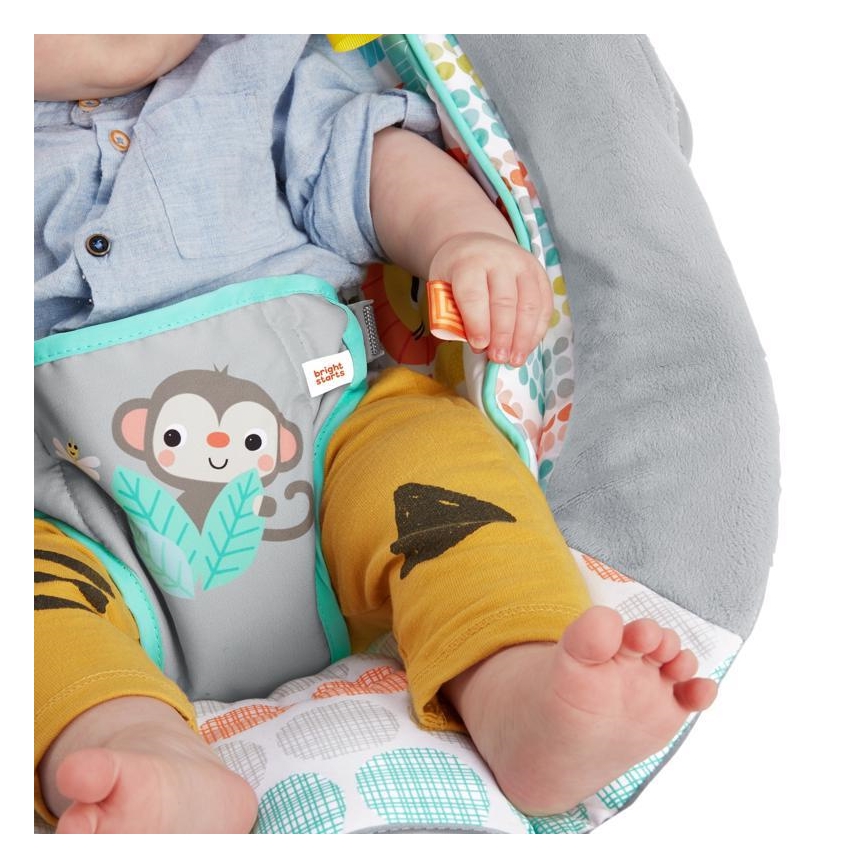 Bright Starts - Bērnu kustīgs guļamkrēsls ar mūziku WHIMSICAL WILD 3xLR14