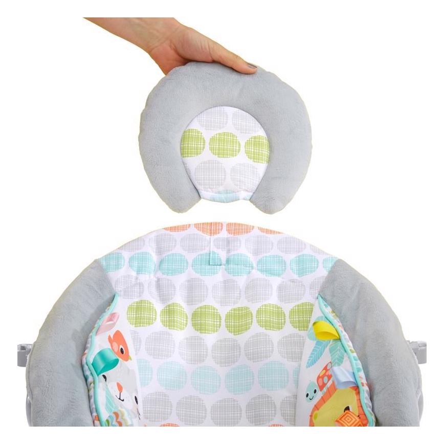 Bright Starts - Bērnu kustīgs guļamkrēsls ar mūziku WHIMSICAL WILD 3xLR14