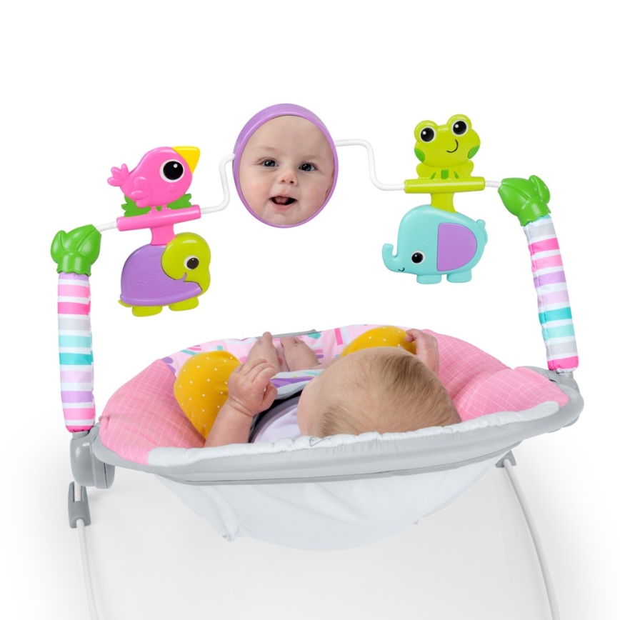 Bright Starts - Bērnu kustīgs šūpuļkrēsls PINK PARADISE 1xLR14