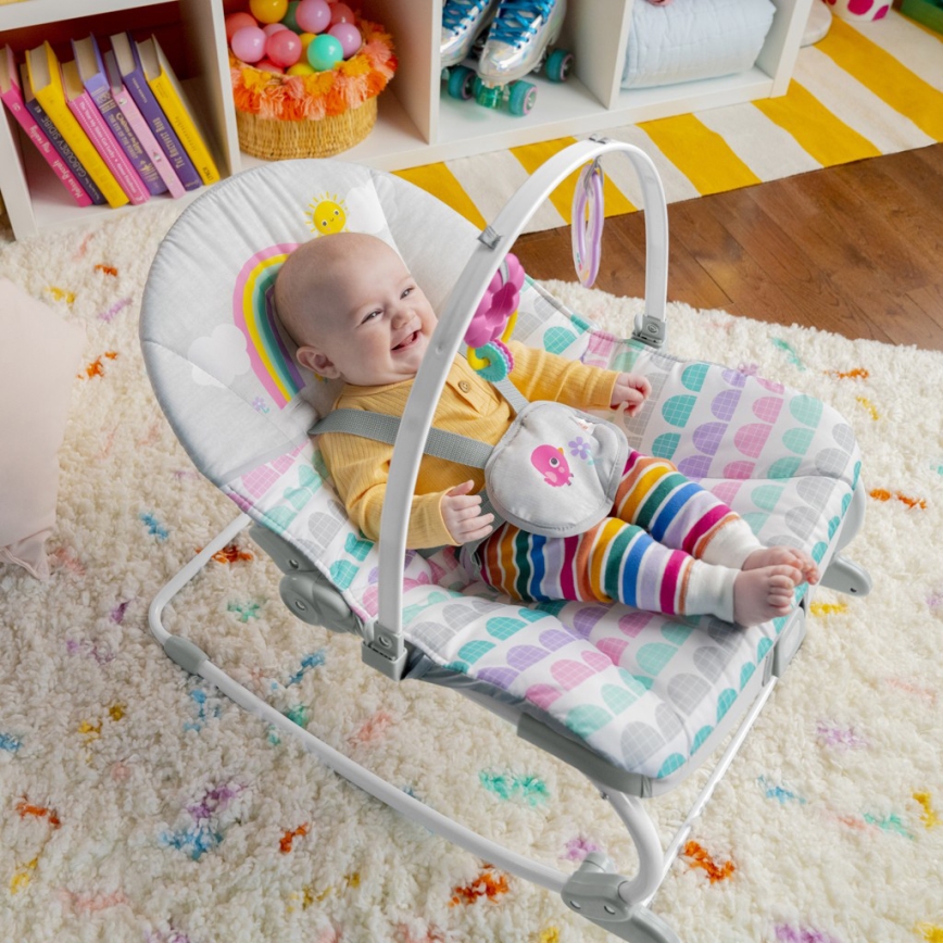 Bright Starts - Bērnu kustīgs šūpuļkrēsls ROSY RAINBOW 1xLR14