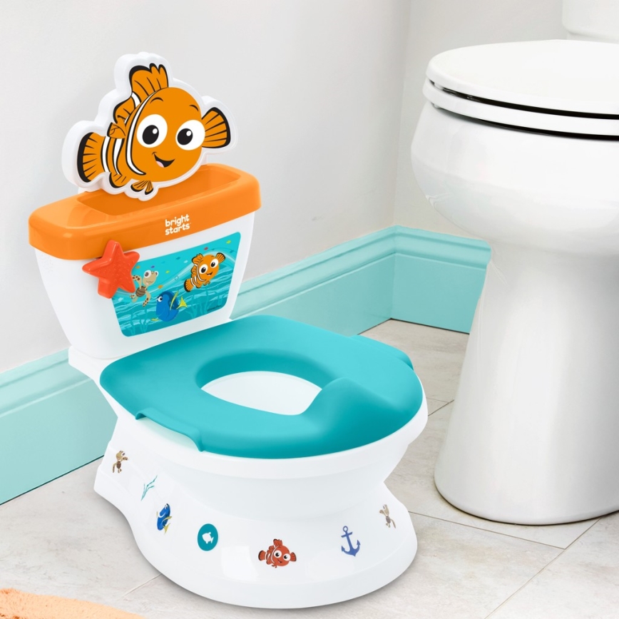 Bright Starts - Bērnu podiņš ar skaņu MY SIZE Finding Nemo 2xAAA