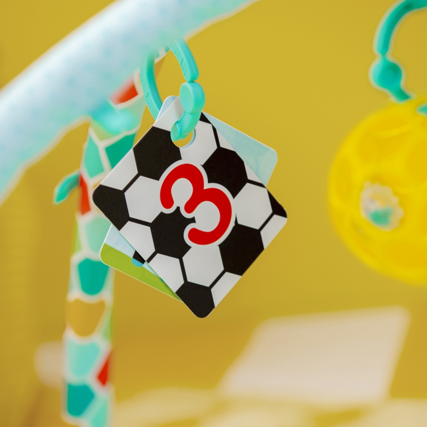 Bright Starts - Bērnu rotaļu paklājs OBALL GRIP & KICK 3xAA