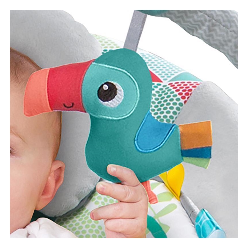 Bright Starts - Bērnu šūpuļkrēsliņš ar melodijām TOUCAN TANGO
